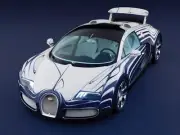 Cars 2011 bugatti veyron grand sport roadster l or blanc Desk Mat Stitched