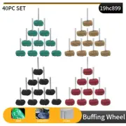 40Pcs Abrasive Wheel Nylon Polishing Brush Scouring Pad for Dremel Rotary Tool