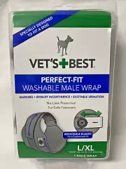 New Vet’s Best Washable Reusable Male Wrap Adjustable L/XL 20" - 33" Waist