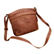 Purses for Women Soft PU Leather Shoulder Bag Ladies Crossbody Purse- Brown