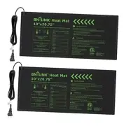 Durable Seedling Heat Mat Warm Hydroponic Heating Pad 10" x 20.75" 2 Pack