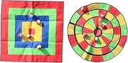 OFFIGAM 1 Set Interactive Throwing Square Cloth Board with Sticky Balls for Parent Play for Indoor and Outdoor Fun Enhances Hand Eye Coordination