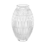 Lalique Plumes Vase in Clear, Large
