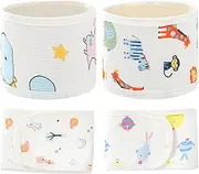 Baby Belly Band, 4pcs Cartoon Animals Printed Umbilical Cord Cover for Newborn 0-12 Months, Soft Cotton Belly Button Bands for Newborn Girls Boys