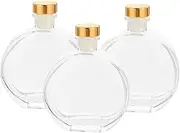 CATIEBYE 3Pcs Glass Essence Diffuser Bottles Elegant Fragrance Bottles for Home Office Decor for Essential Oil Diffusion Stylish Table Centerpiece