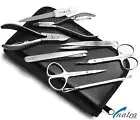 Manicure Pedicure Gift Set Nails Care Case Cutter Scissors Tweezer NATRA Germany