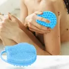 Bath Brush Hanging Hole 2-in-1 Massage Scalp Brush Soft Silicone Body Scrubber