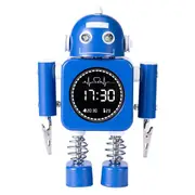 Laser 16cm Kids Robot Themed Digital Alarm Clock Time/Temperature/Date Blue 3y+