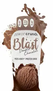 Power Crunch Blast Double Chocolate Photo Whey Protein Drink 12 oz ( Pack of 6 )
