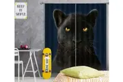 3D Black Panther Portrait 012 Vincent Hie Curtain Curtains Drapes