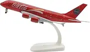 Replica 1:400 for Cola A380 Air Bus Passenger Metal Alloy Airplane Aircraft Model Finished Souvenir Collection Toy Decoration Airplane Toy