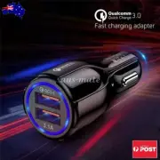 Quick Charge 3.0 In Car Charger 2 Ports USB Qualcomm QC Fast Charging Adapter AU
