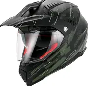 Vito Molino, adventure helmet , color: Matt-Black/Dark Green , size: M
