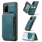 CaseMe Shockproof Samsung Galaxy S20+ Plus Leather Case Cover Wallet [Teal Green]