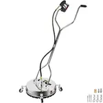 VEVOR Pressure Washer Surface Cleaner, 20'', Max. 4000 PSI Pressure by 2 Nozzles for Cleaning Driveways, Sidewalks, Stainless Steel Frame w/Rotating D