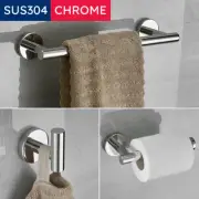 Single Double Towel Rail Rack Toilet Brush Holder Roll Holder Robe Hook Chrome