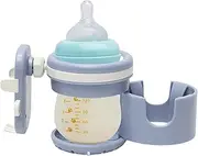LeoLeozz Pushchair Beverage Bottle Organizer - Phone Holder Organizer for Stroller - Rotating Drink Coffee Cup Holder for Nursing Carts, Wheelchairs, Strollers (Blue)