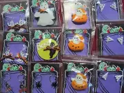 12 Assorted Halloween Pins Earrings Ghost Spider Pumpkins