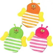 TOYANDONA 3pcs Children's Bath Gloves Exfoliating Mitts Body Towels for Shower Bath Puppets Kid Bath Towels Bath Sponge Washcloths for Bath Kid Bath Tools Polyester Cotton