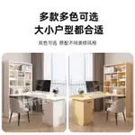 實木轉角書桌書架組合電腦臺式寫字桌書柜家用臥室拐角學習桌