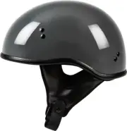 HIGHWAY 21 - .357 Solid Half Helmet, Gray, X-Small