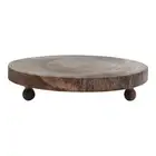 Paulownia Wood 30cm Trivet Kitchen/Dining Dish/Pot Round Stand Decor XL Mocha