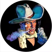 Slipmat Scratch Pad Felt for 7" Turntable 45 DJ Record Player SMOKIN' COWBOY