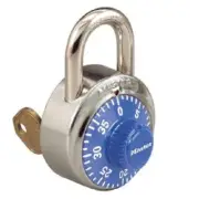 BLUE Master Lock Combination Padlock 1525 OEM W/Master Control Key Locker NEW