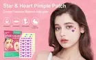 Star + Heart Acne Pimple Patches 156pcs Facial Spot Blemish Removal Plaster Skin