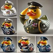Veteran Tribute Duck Resin Decoration, Mini Military Rubber Duckies in Army Uniform, Veteran Ducks for Jeeps Ducking, Veterans Day Gifts and Decorations