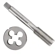 M8 x 1mm HSS Metric Tap And Die Set Thread Tap And Round Thread Die Right Han...