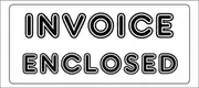 INVOICE ENCLOSED shipping label adhesive warning mailing sticky sticker 56x25mm