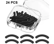 24 Pieces Curler Refills Eyelash Curler Refill Pads Silicone Rubber Curler Replacement Refills Pads for Universal Eyelash Curler - Black