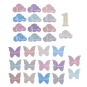 14pcs Newborn Landmark Cards Acrylic Butterfly/Cloud Shape Props For Baby Photo