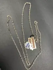 Kramer Of New York Necklace Long Silver Plate Chain Link 30” 1960’s NOS Vintage