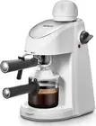 Yabano Espresso Machine 3.5 Bar Cappuccino Milk Frother Compact Steamer White