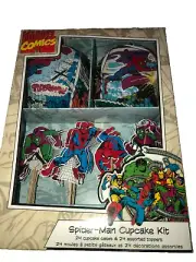 Williams Sonoma Marvel Comics Spider Man Cupcake Liners Toppers Kit