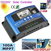 100A Lithium Solar Panel Regulator Charge Controller Auto Focus MPPT Tracking