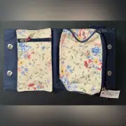 Longaberger Homestead Fabric Roll Organizer Spring Floral RARE HTF NEW NWT