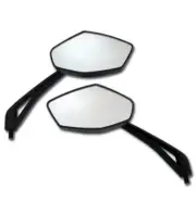 Honda CB350,CB360,CB400 Black Motorcycle Handlebar Diamond Mirrors