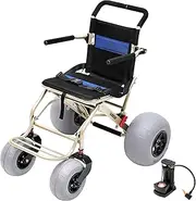 Light Beach Wheelchair for The Elderly and Children, Beach Wheelchair with Balloon Tires for Soft Sand