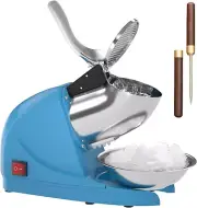 Shaved Ice Machine, Electric 3 Blade Snow Cone Machine, 380W Crusher Ice Maker,
