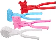 UPKOCH 4Pcs Cartoon Clamps Fun Winter Snow for Easy to Use Makers for Outdoor Play Lightweight Portable and Safe Snow Molds for Family Fun