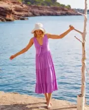 *New* MISTER ZIMI Penelope Dress In Iris SIZE 16 Sleeveless Purple