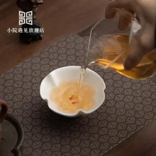 小院遇見 簡約主人杯單個功夫茶具釉上彩手繪小魚汝窯杯子茶盞