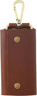 [Generic] Key Case Wallet - PU Leather Key Wallet | Compact Coin Purse Organizer | Men’s Keychain Pouch | Compact Keys Holder for Belt, Home Office Use, Waist Clip Wallets for School, Car, Travel