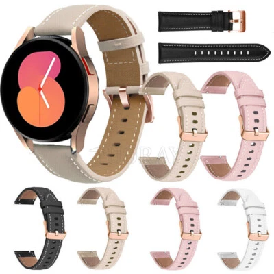 Leather Band Strap For Samsung Galaxy Watch 4/5/5 Pro 40/44mm 45 42/46mm Active