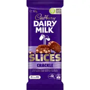 Cadbury Dairy Milk Slices Crackle Chocolate Block 165g