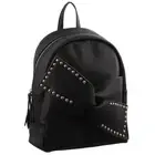 Milleni Fashion Ladies Backpack Outdoor Work Travel 27cm Bag w/ Bow Detail Black