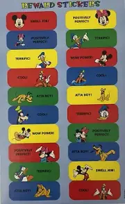MICKEY & FRIENDS REWARD Stickers(20pc)Disney•School •Kids•Award•Teacher••